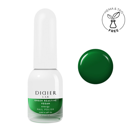 Green reactive, vegan nail polish "Didier Lab", energy, 10ml