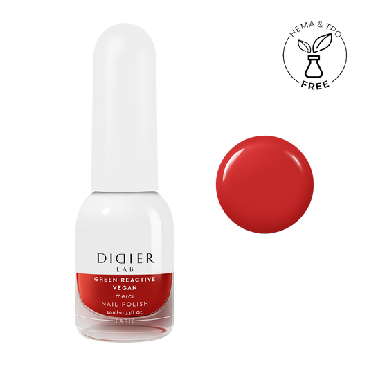 Green reactive, vegan nail polish "Didier Lab", Merci, 10ml