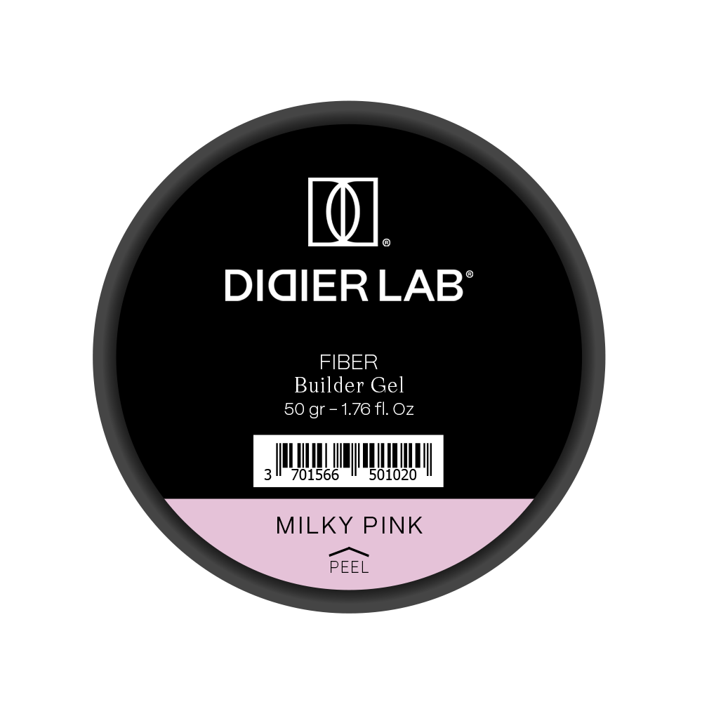 Fiber builder gel "Didier Lab", Milky Pink, 50gr