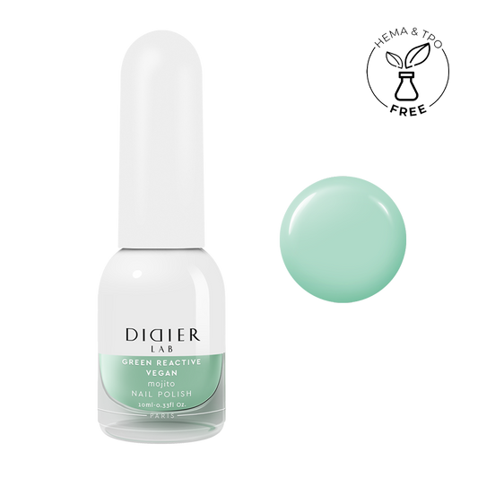 Green reactive, vegan nail polish "Didier Lab", mojito, 10ml