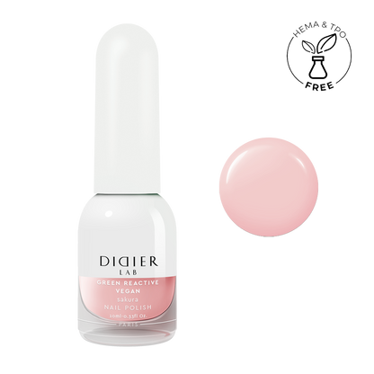 Green reactive, vegan nail polish "Didier Lab", sakura, 10ml