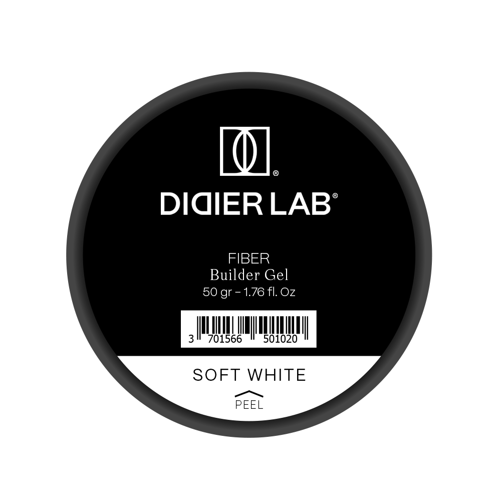 Fiber builder gel "Didier Lab", Soft white, 50gr