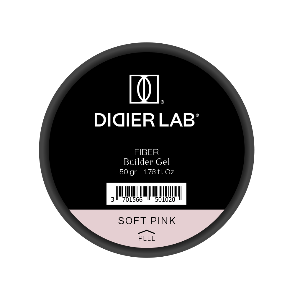 Fiber builder gel "Didier Lab", Soft Pink, 50gr