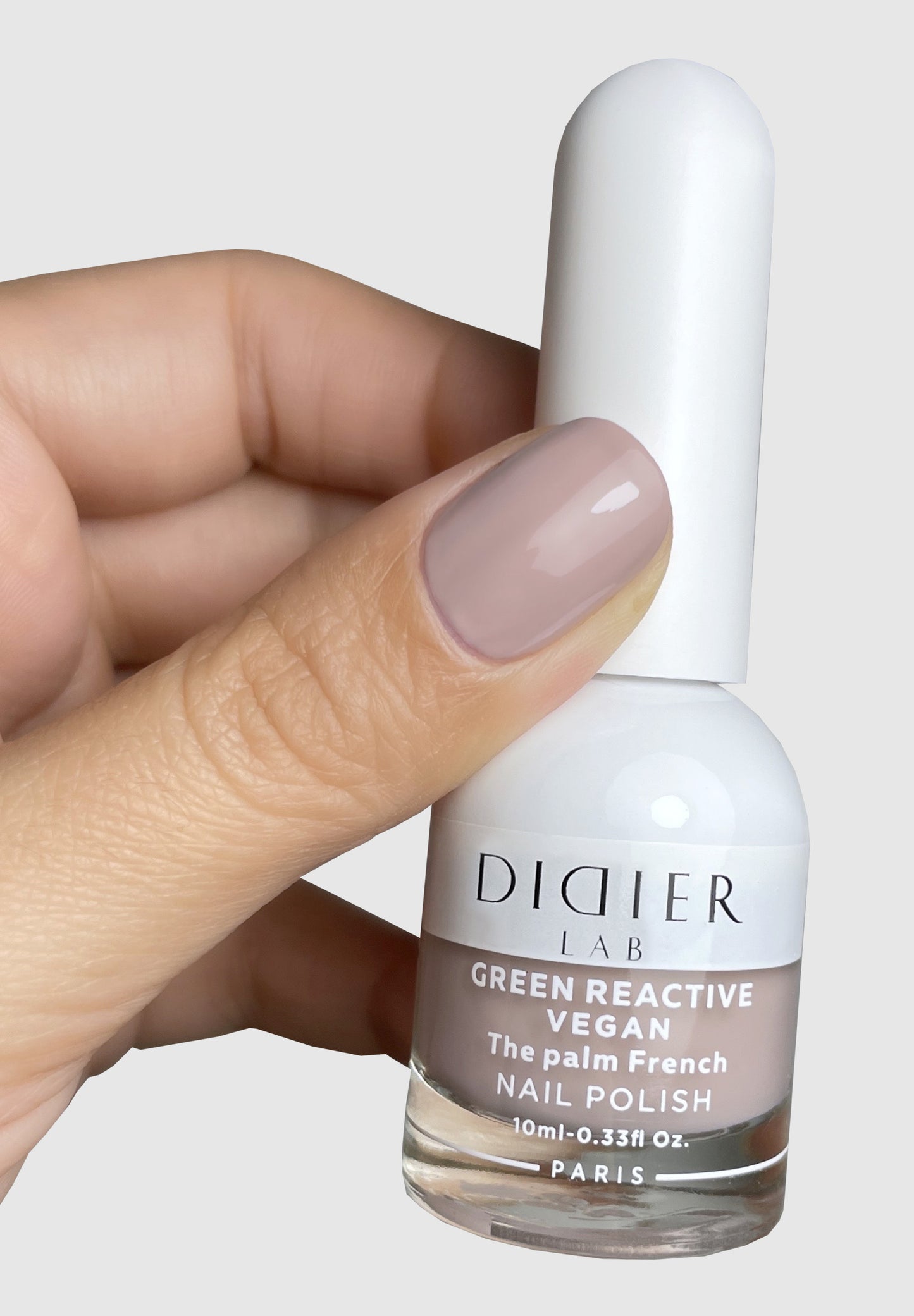 Green reactive, vegan nail polish "Didier Lab", The palm French, 10ml