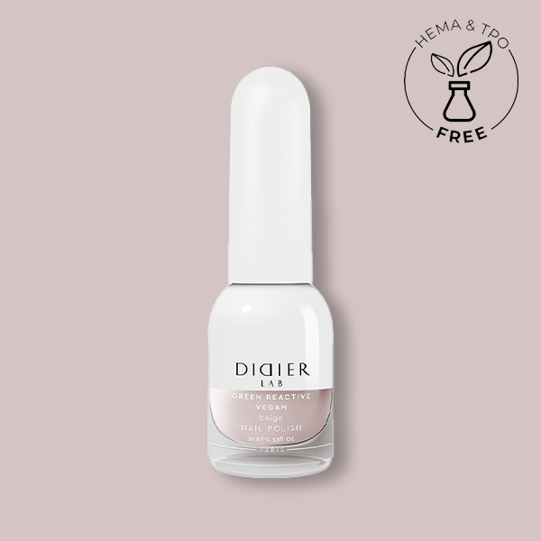 Green reactive, vegan nail polish "Didier Lab", beige, 10ml