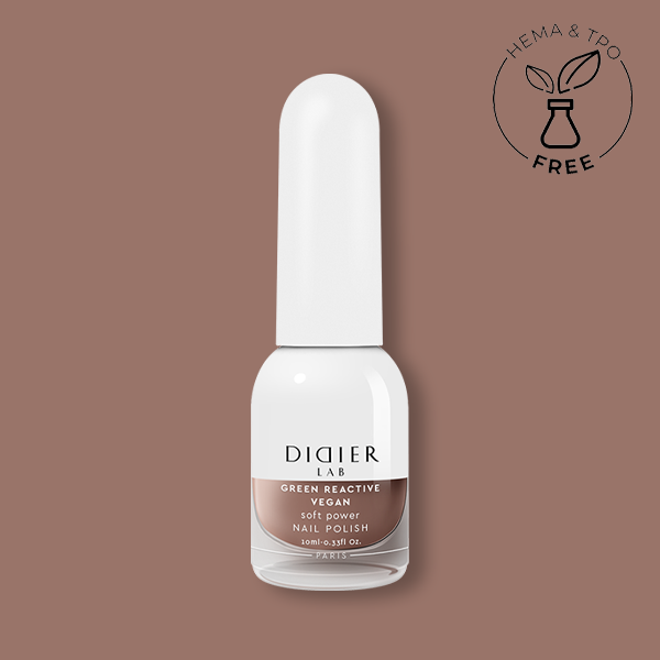 Green reactive, vegan nail polish "Didier Lab", soft power, 10ml