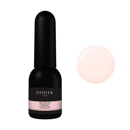 Gel polish, Rubber base coat, creamy pink, 10ml