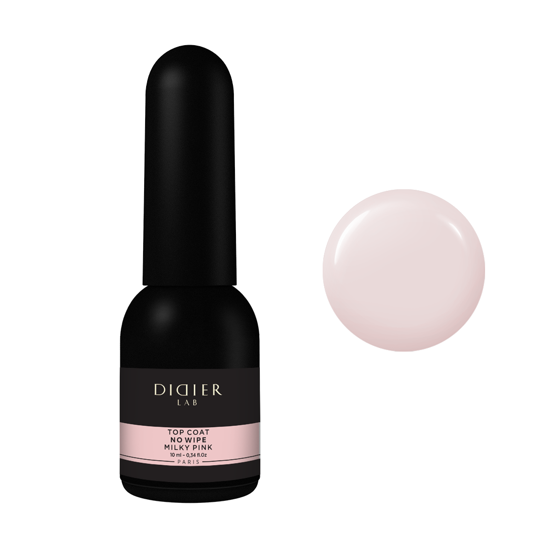 Top coat no wipe "Didier lab", Milky Pink, 10ml